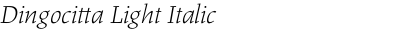 Dingocitta Light Italic